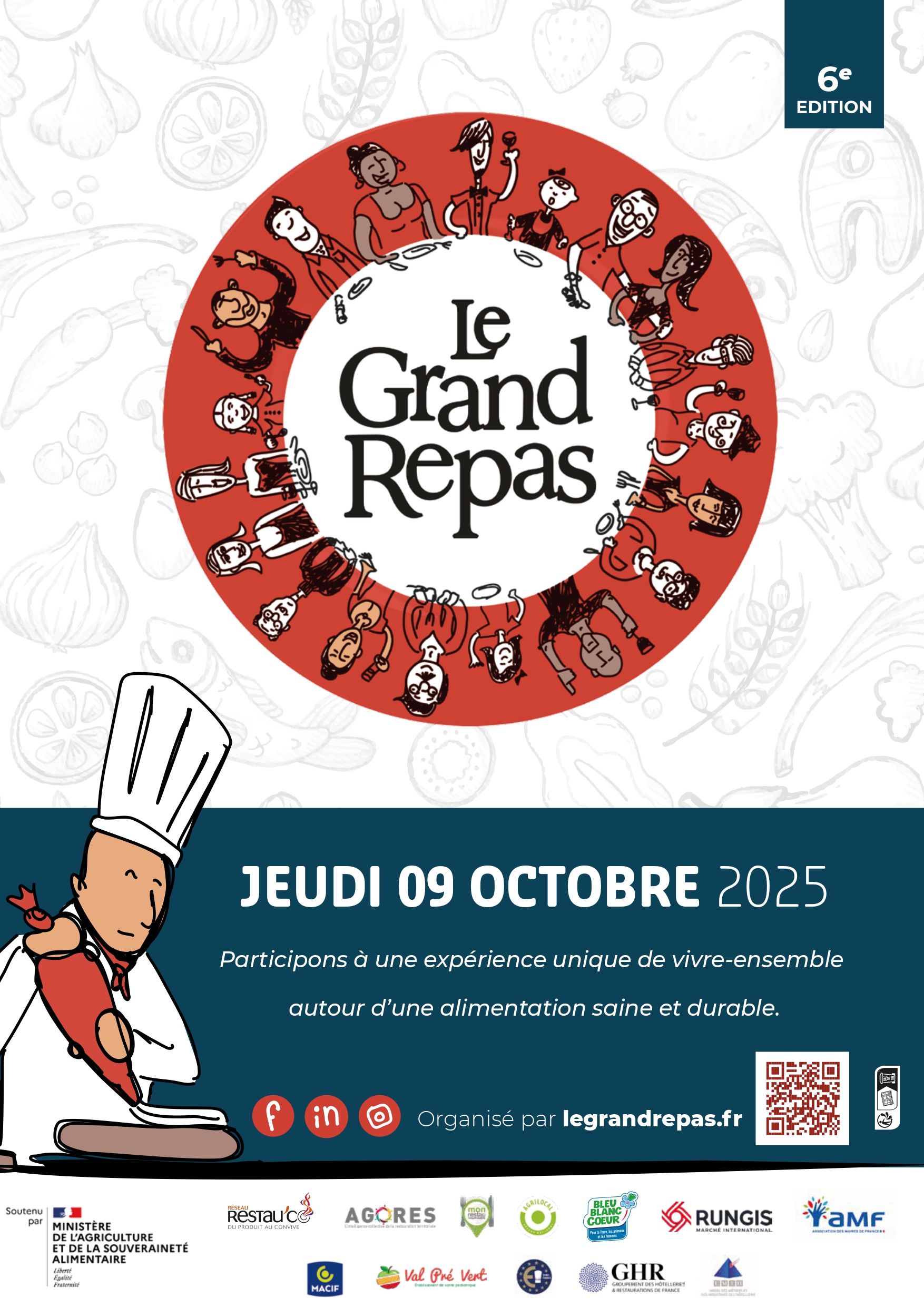 Un grand repas partagé, un moment de convivialité et de qualité pour tous !